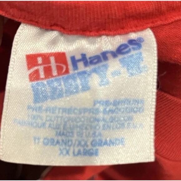 Hanes Beefy T Chicago Bulls Vintage NBA T-Shirt XXL Single Stitch Basketball - Picture 6 of 8